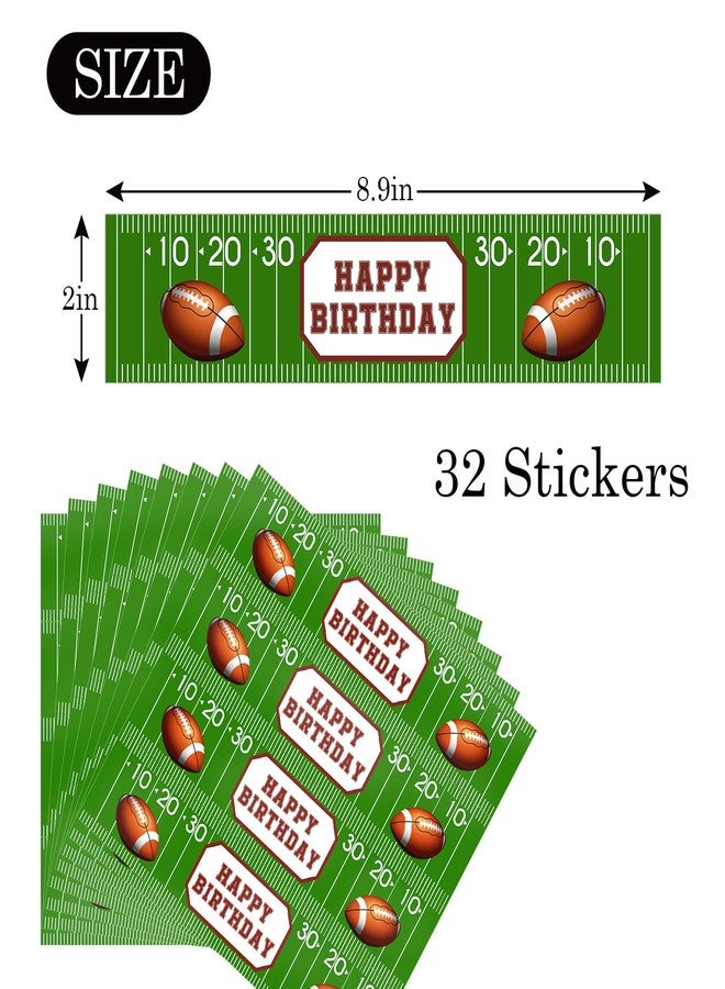 MonMon & Craft Football Birthday Water Bottle Stickers - Sport Theme Birthday Bottle Wrappers Baby Shower - Kids Boy Men Football Player Birthday Party Bottle Labels Supplies Waterproof (Set of 32) - Image 2